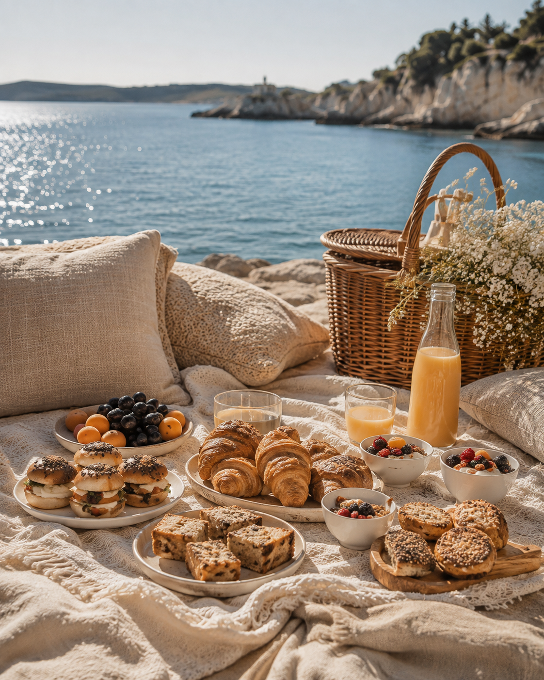 Brunch gourmand installé face à la mer à Marseille